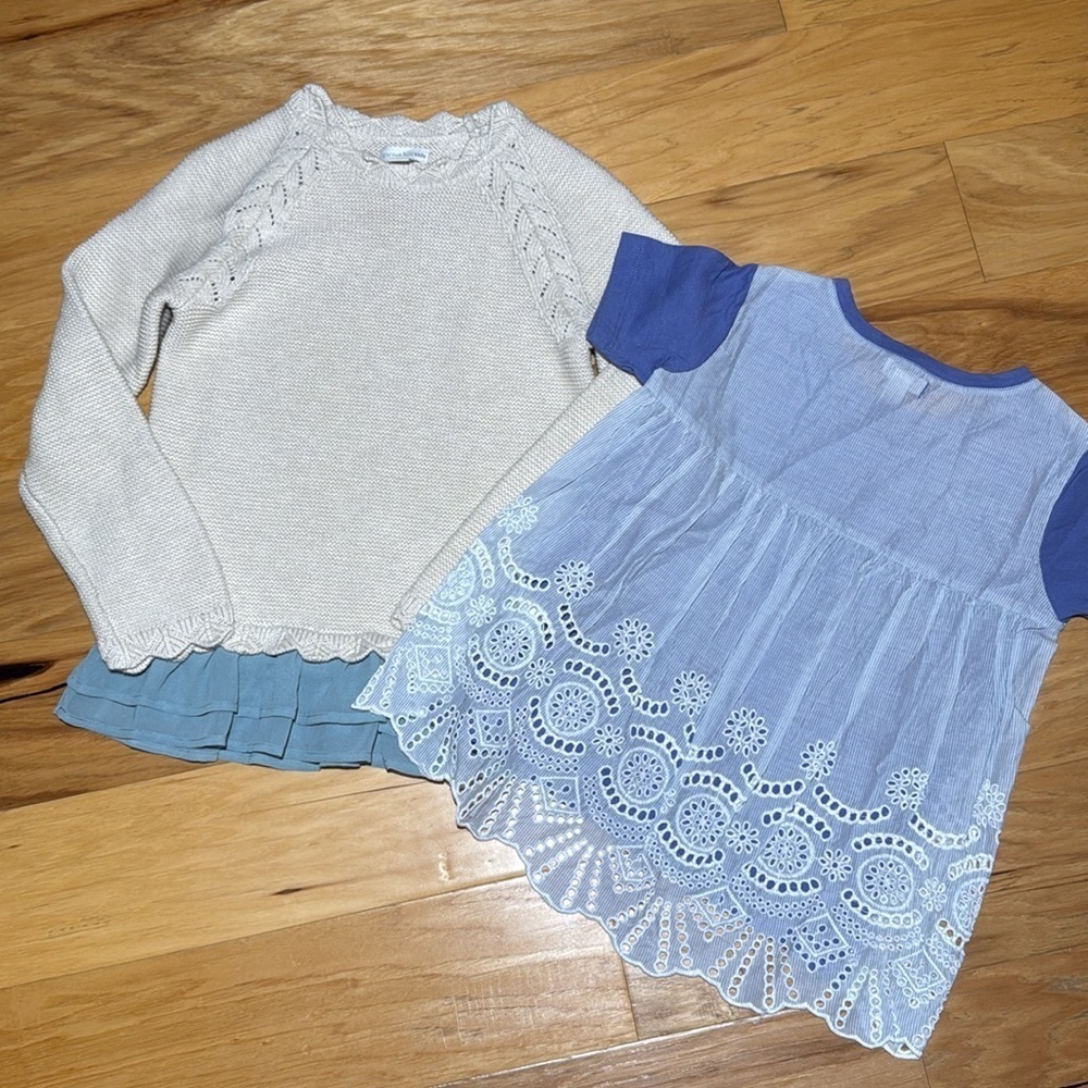 Garnet Hill Set of 2 Tops Sweater Organic